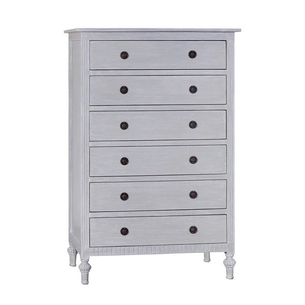 BRITTA TALL BOY CHEST, Color: GRAY SKIES WHITE WASH