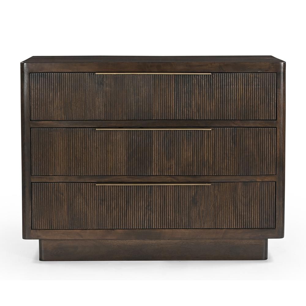 CONRAD 3 DRW CHEST, Color: COFFEE BROWN