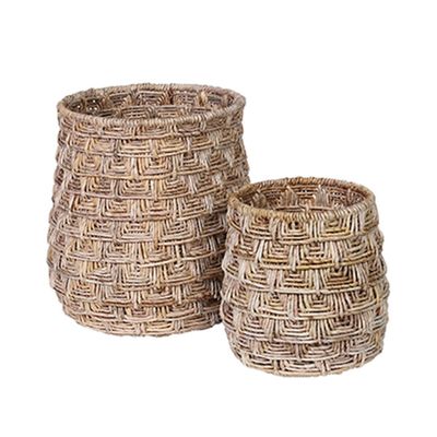 ABACA AZTEC BASKET, LARGE