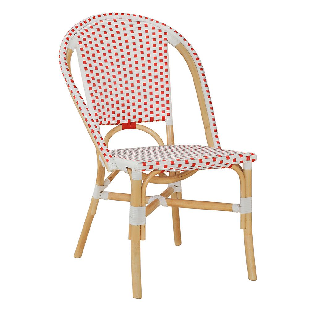 RIVIERA OUTDOOR DINING CHAIR, Color: FRENCH RED