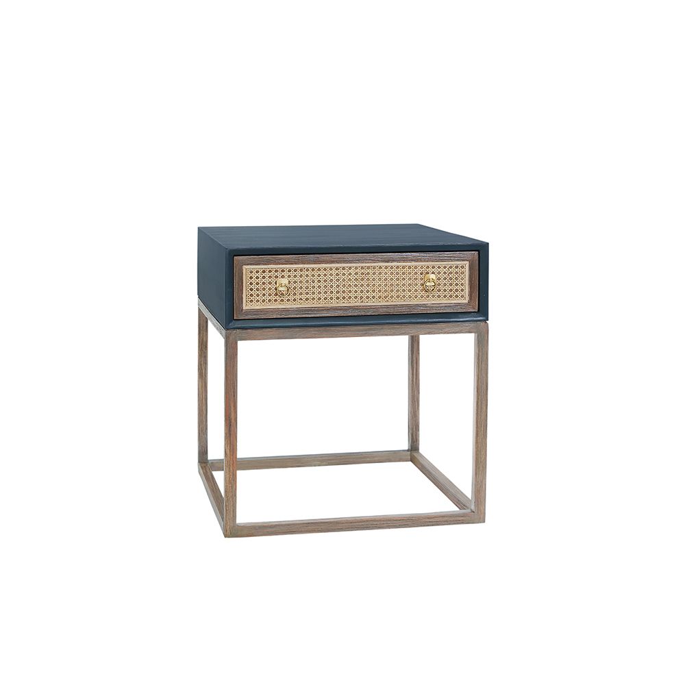 ALANA SIDE TABLE, Color: WEATHERED ACORN, DEEP BLUE