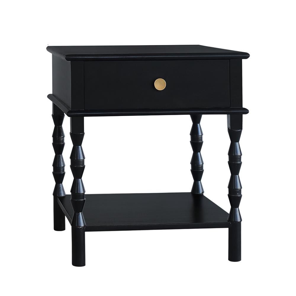 COLETTE SQUARE END TABLE, Color: BLACK BEAN