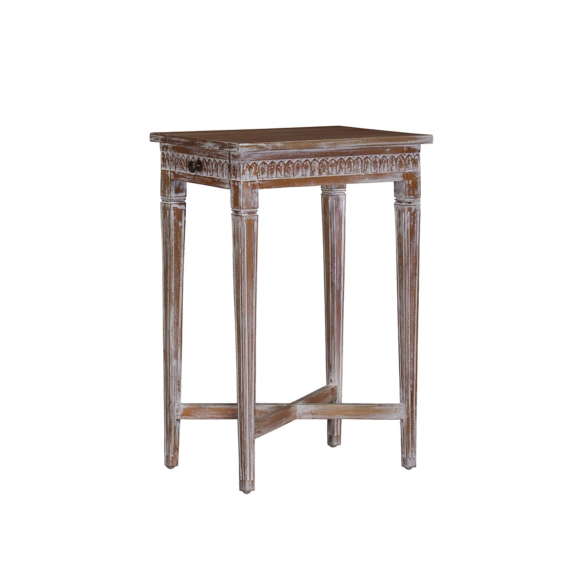 LEAH SMALL SIDE TABLE, Color: AGED WHITE