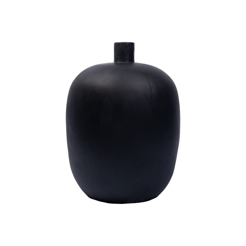 ALIMOS BOTTLE NECK VASE, Color: BLACK