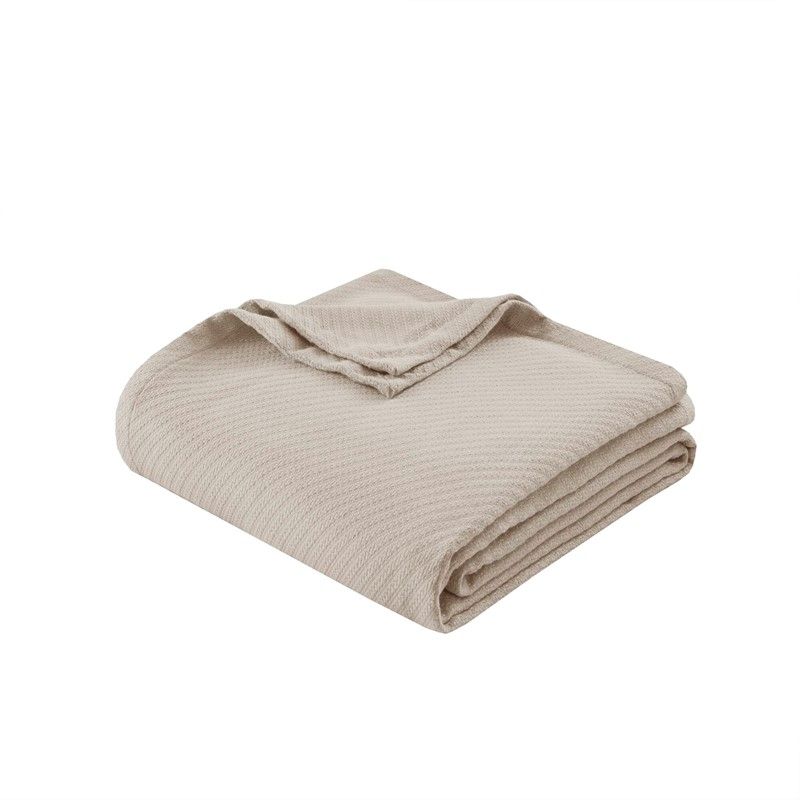 LIQUID COTTON BLANKET, Color: BEIGE, Size: TWIN