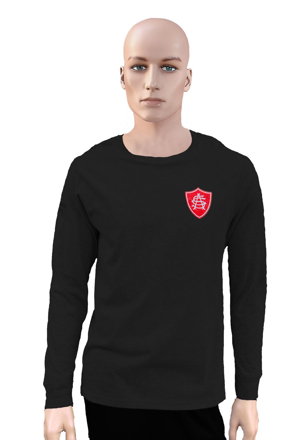 RED SHIELD LONG SLEEVE, Color: BLACK, Size: SMALL