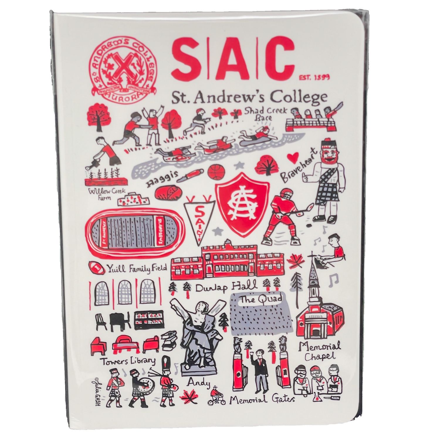 SAC CAMPUS COLLECTION LINED NOTEBOOK, Size: 5&quot;W X 7&quot;H