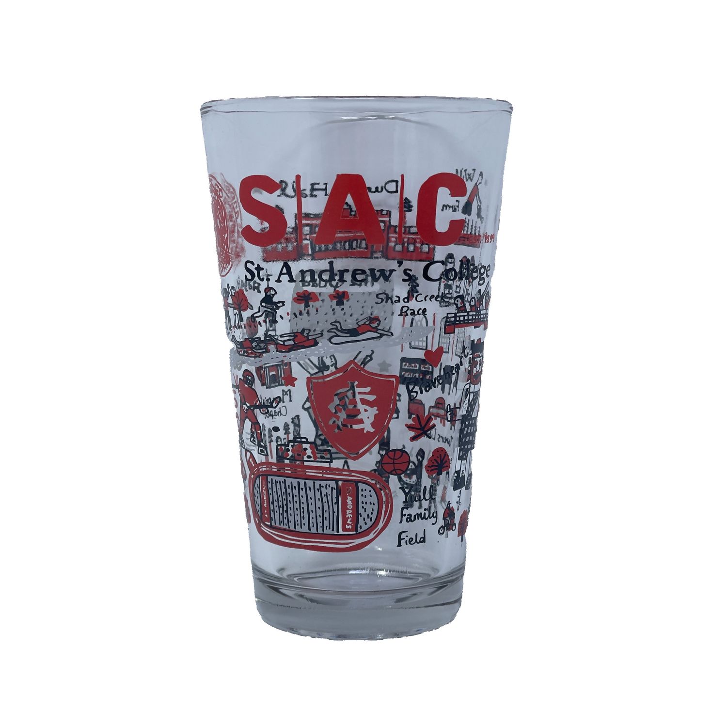 SAC CAMPUS COLLECTION PINT GLASS, Size: 15OZ