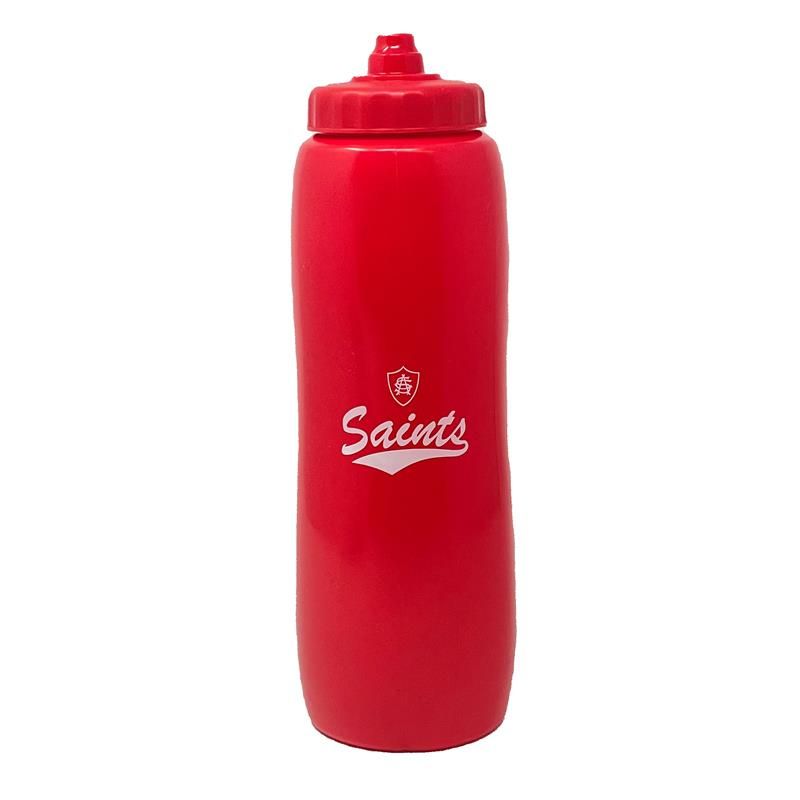 SQUEEZE BOTTLE SAINTS W/SHIELD, Color: RED, Size: 33OZ