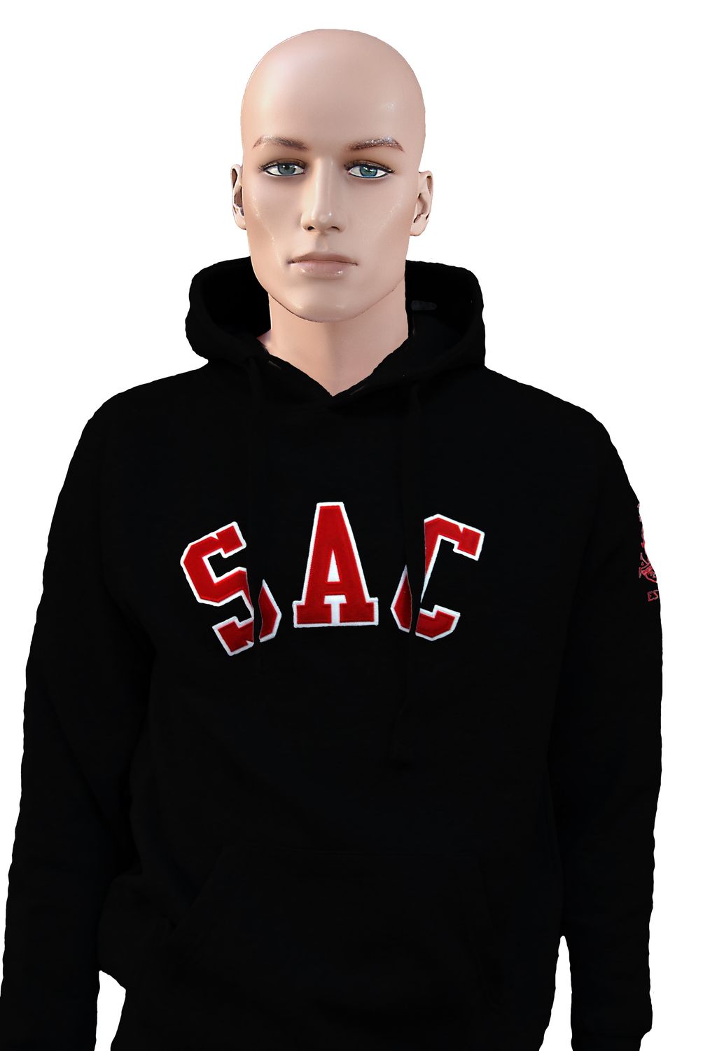 DW ADULT SAC CLASSIC HOODIE, Color: BLACK, Size: XS