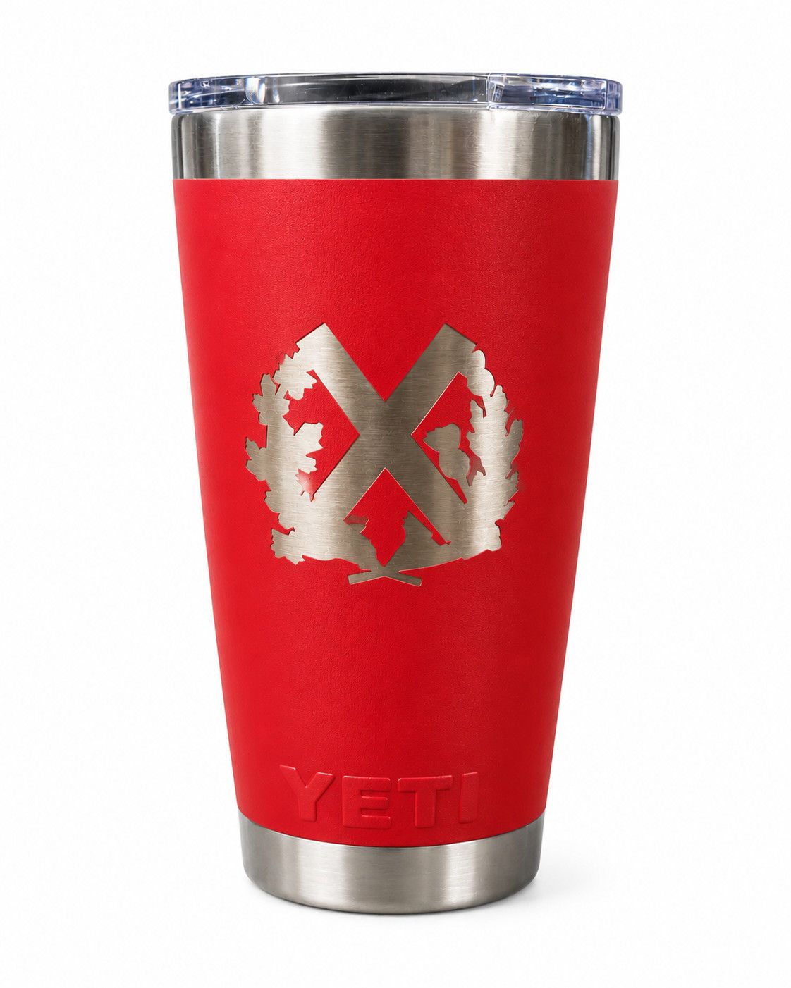 YETI RAMBLER TUMBLER 'SAC CREST', Color: RESCUE RED, Size: 591 ML / 20 OZ