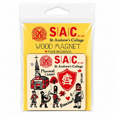 SAC CAMPUS COLLECTION WOOD MAGNET