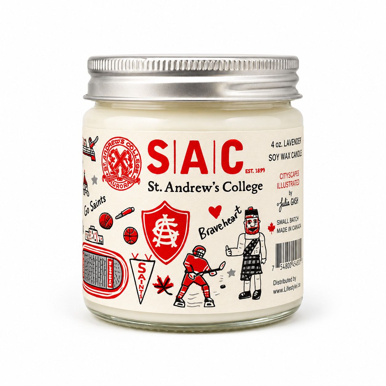 SAC CAMPUS COLLECTION CANDLE, Size: LAVENDER 40Z