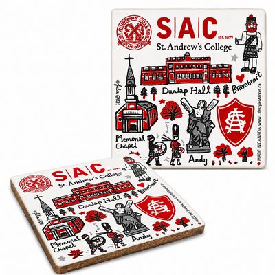 SAC CAMPUS COLLECTION WOOD COASTER SET