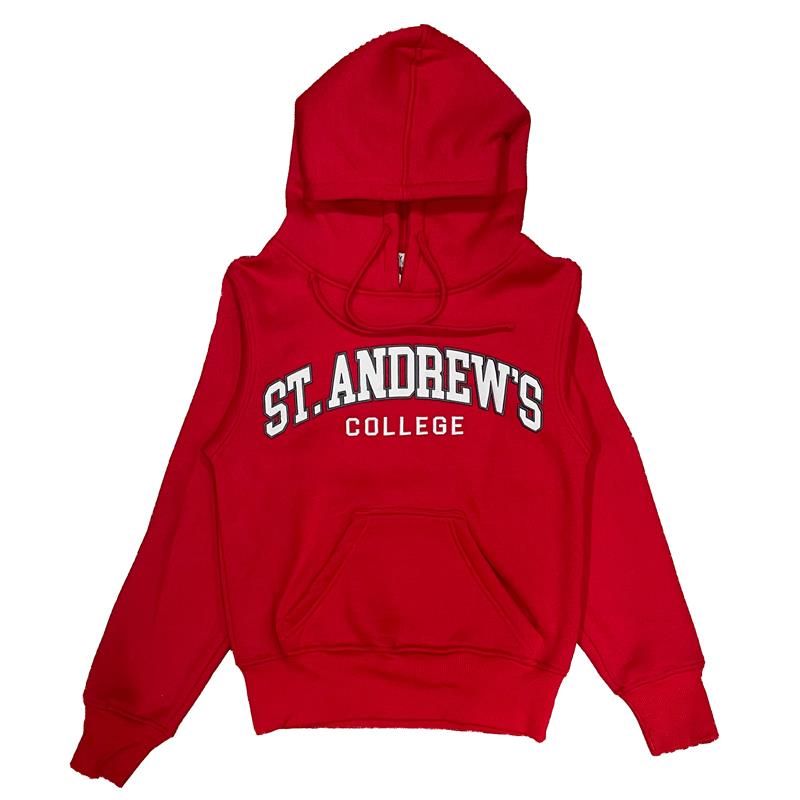 TACKLE TWILL YOUTH HOODIE 'ST. ANDREWS', Color: RED, Size: YS