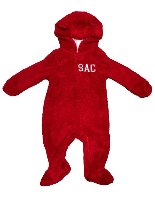TEDDY INFANT SLEEPER 'SAC LETTERS', Color: RED, Size: 6-12M