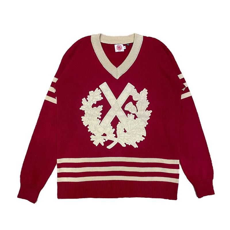 SAC VINTAGE HOCKEY V-NECK SWEATER, Size: XS