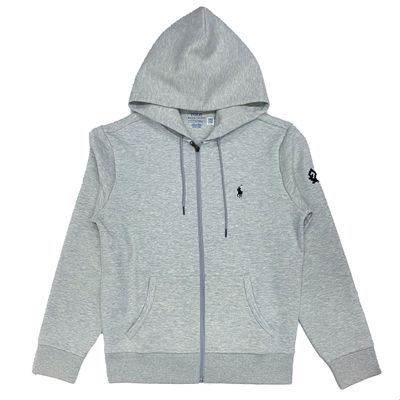 RL DBL KNIT FZ HOODIE 'SAC' GREY