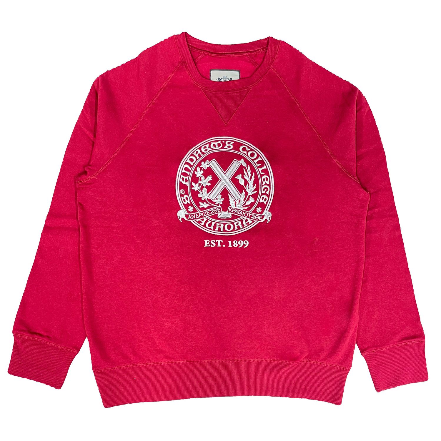 HERITAGE SAC CREST CREWNECK, Color: RED, Size: S