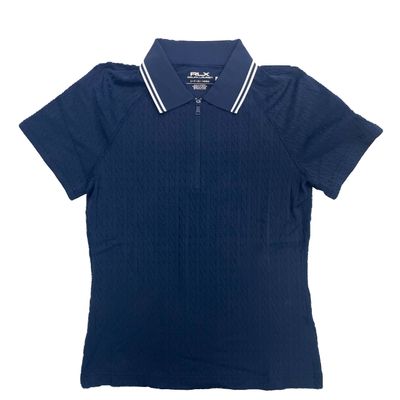 RLX WMS SS CABLE KNIT ZIP POLO