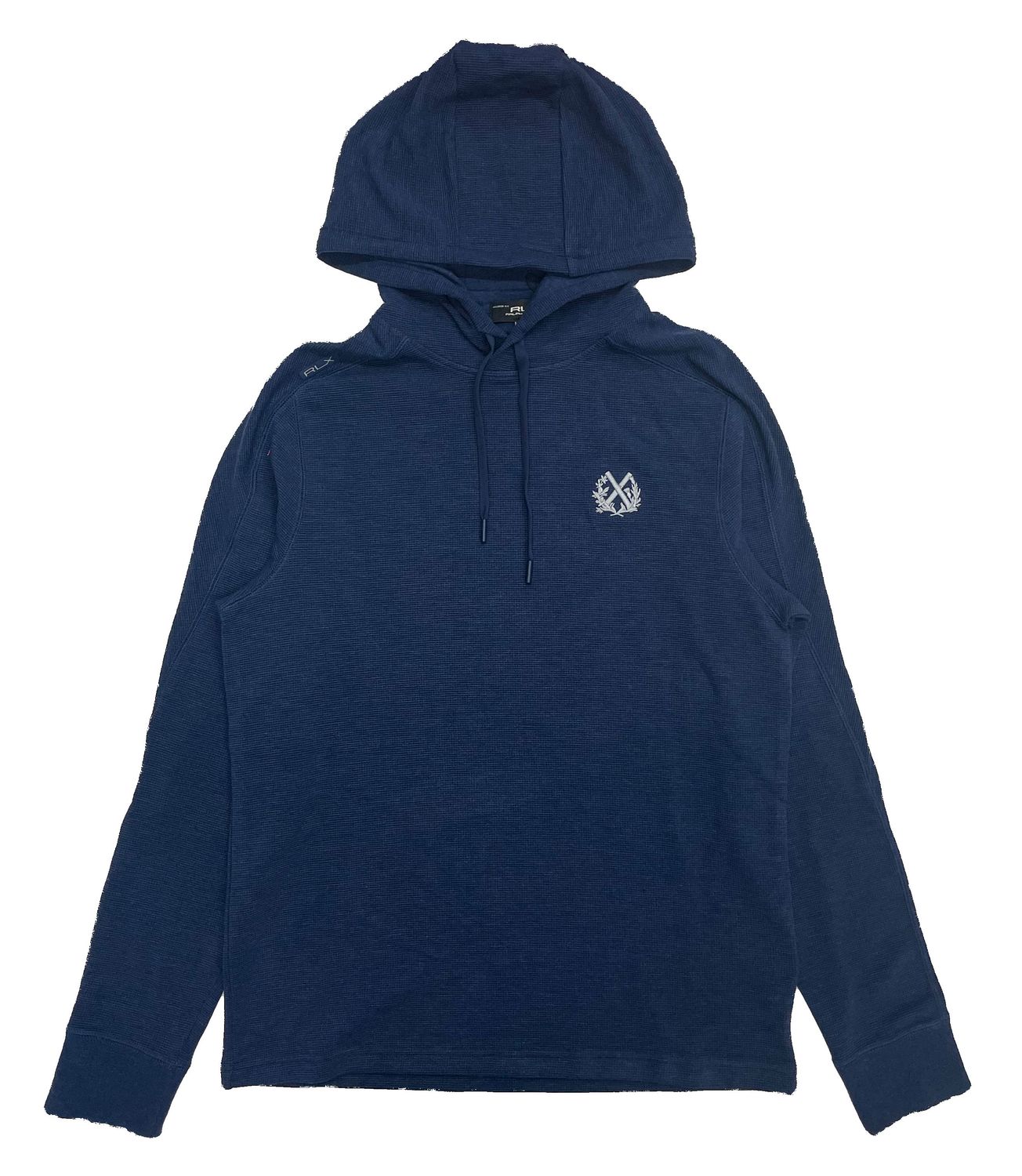 RLX TECH WAFFLE KNIT HOODIE, Color: NAVY, Size: M