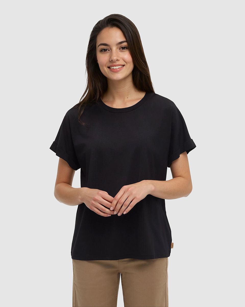 TENTREE WMS CAREY T-SHIRT, Color: BLACK, Size: XS