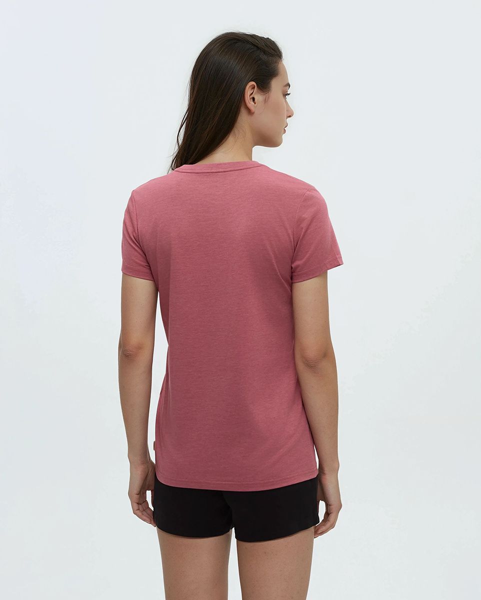 TENTREE WMS WINSLOW T-SHIRT, Color: ROSEWOOD HTR, Size: S
