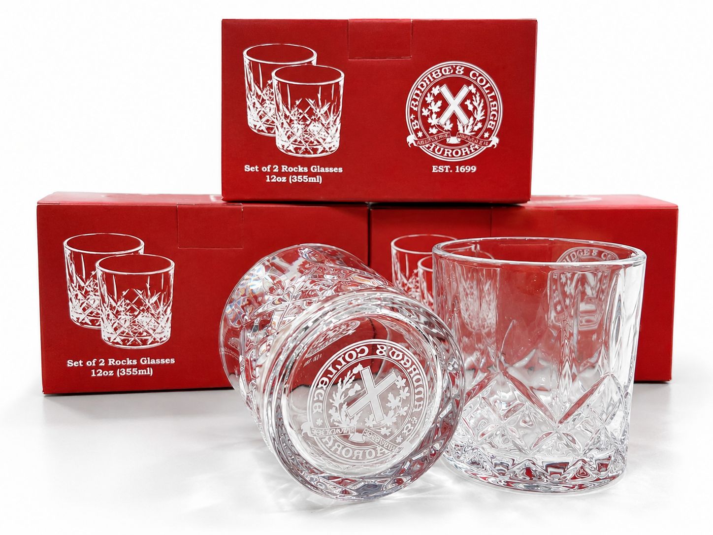 SAC CREST ROCK GLASS 12OZ SET OF 2
