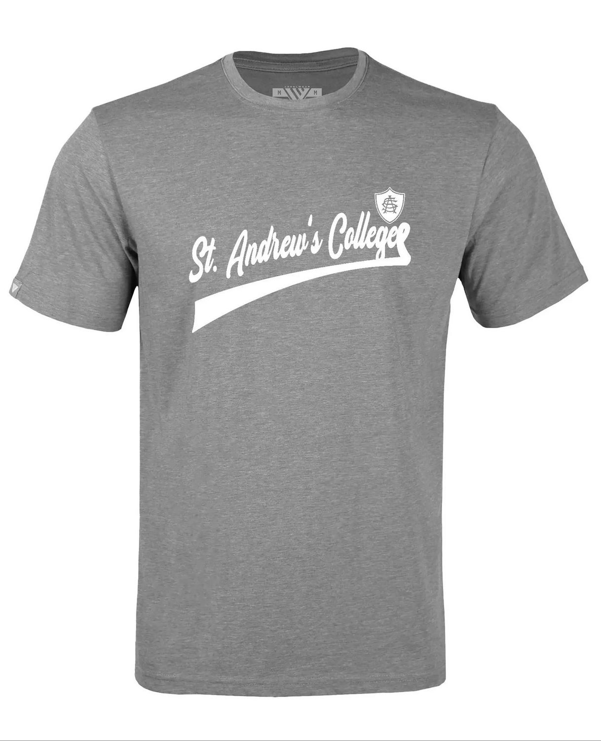 LW RICHMOND SS TEE SHIELD SCRIPT, Color: GREY, Size: S