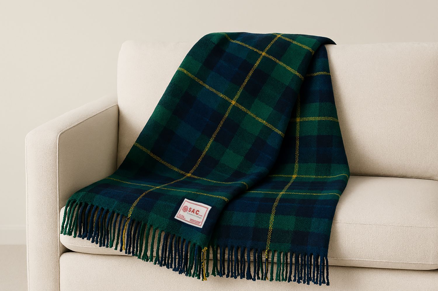 SAC GORDON TARTAN DELUXE WOOL BLANKET