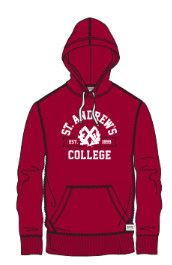 SAC X ROOTS KANGA HOODIE, Color: RED, Size: S