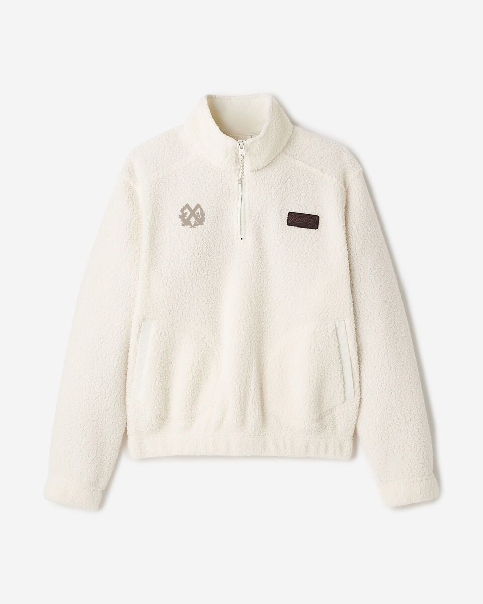 SAC X ROOTS SHEARLING HZ, Color: EGRET, Size: XS
