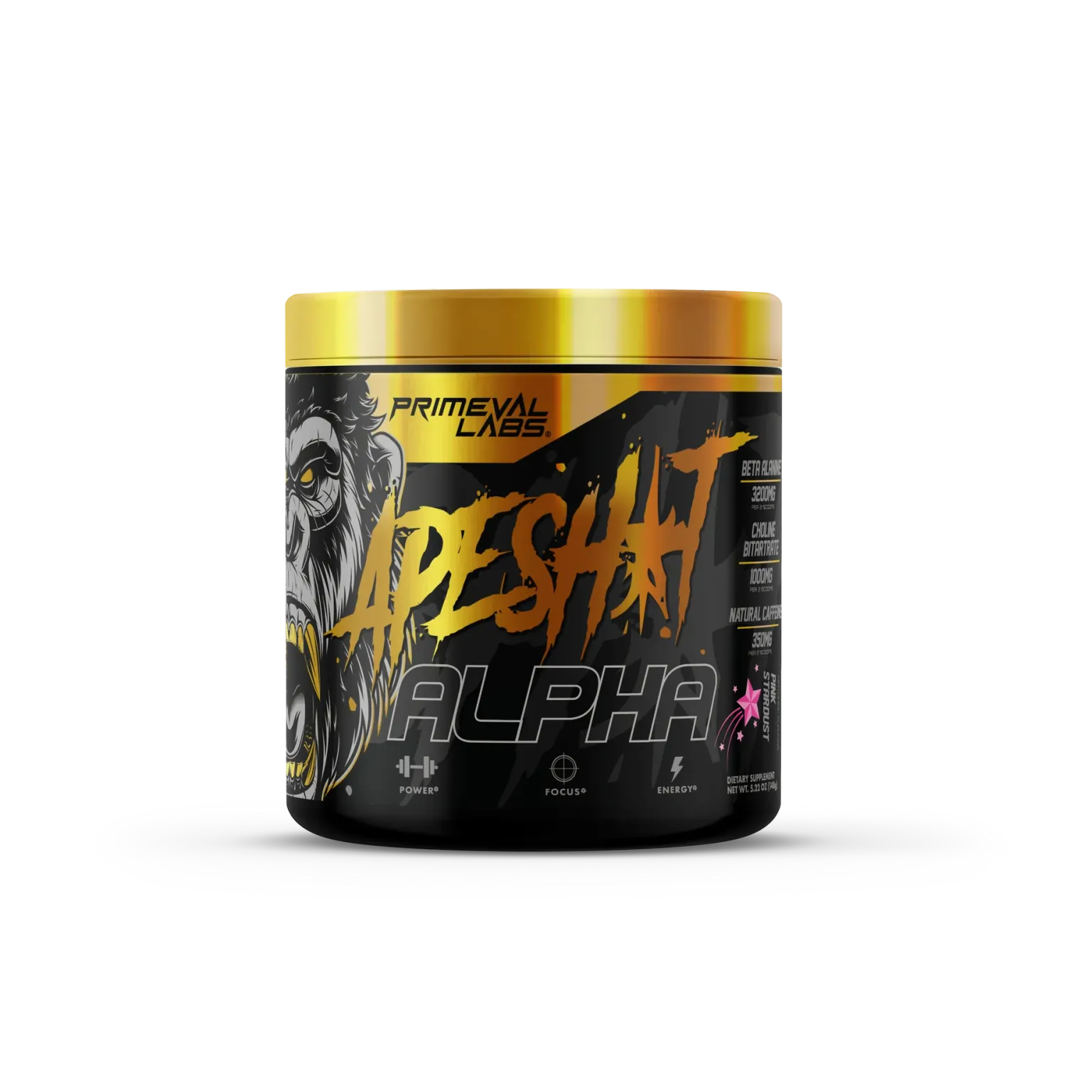 PRIMEVAL LABS APESH-T Alpha Pre-Workout 40 Srvs, Flavor: Pink Stardust