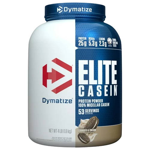 DYMATIZE ELITE Casein , Flavor: Cookies N&#39; Cream, Size: 4lb