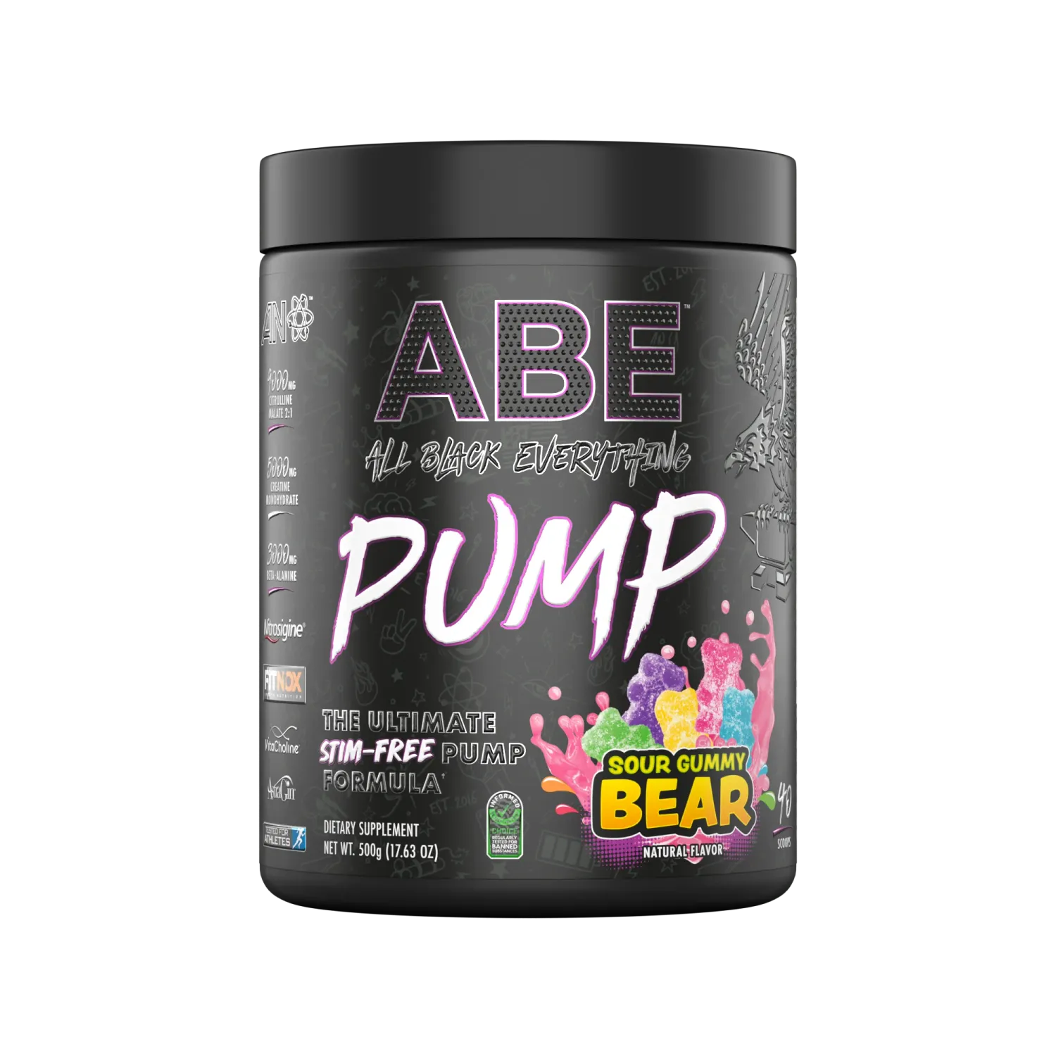 ABE No Stim pump 40 srv, Flavor: Sour Gummy