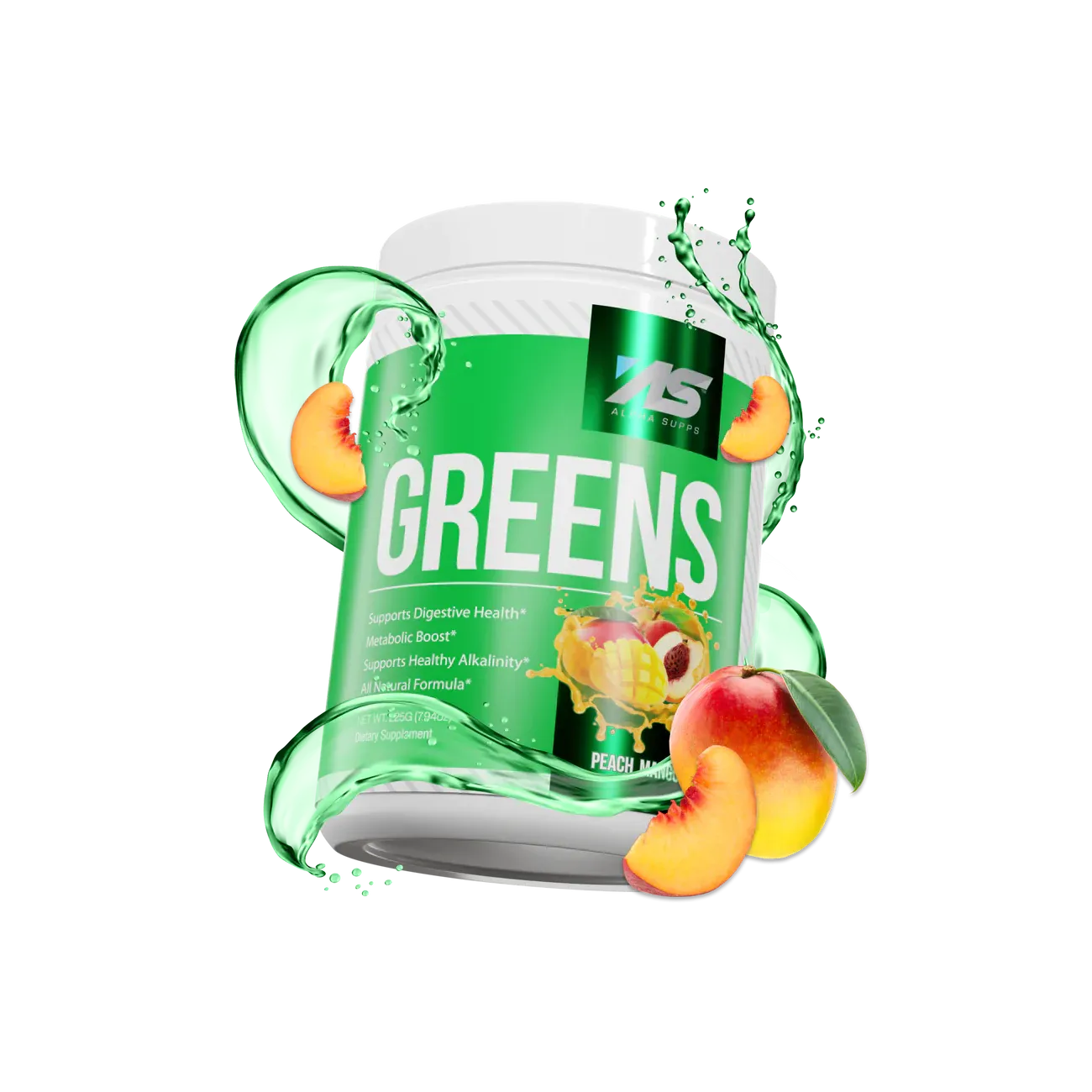 AS Greens, Flavor: Peach Mango