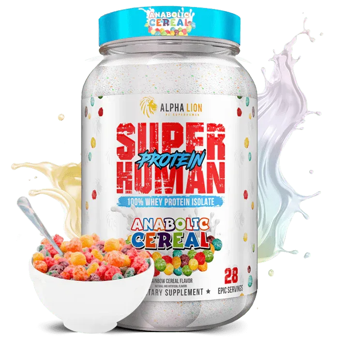 ALPHA LION Superhuman Isolate Protein Powder 2lbs, Flavor: Anabolic Cereal