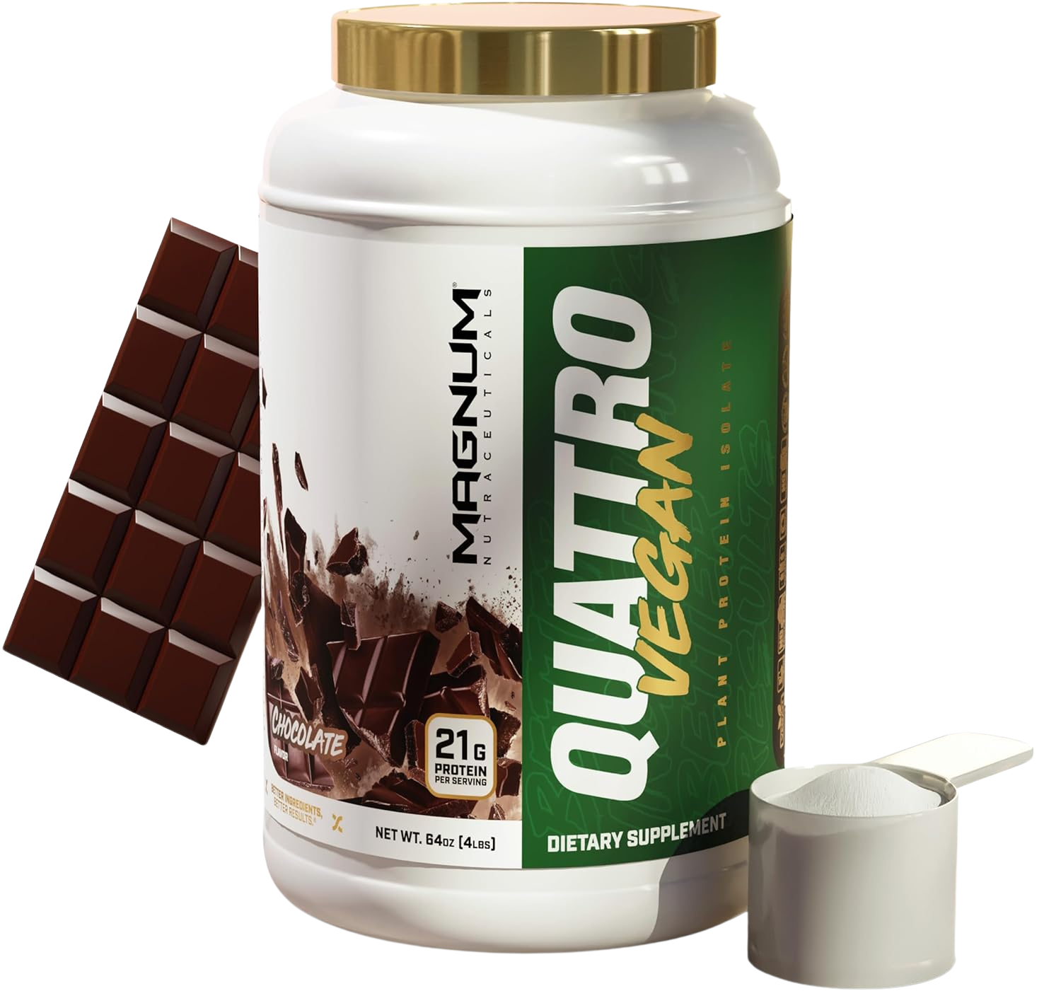 Magnum Quattro Vegan, Flavor: Chocolate, Size: 2lb