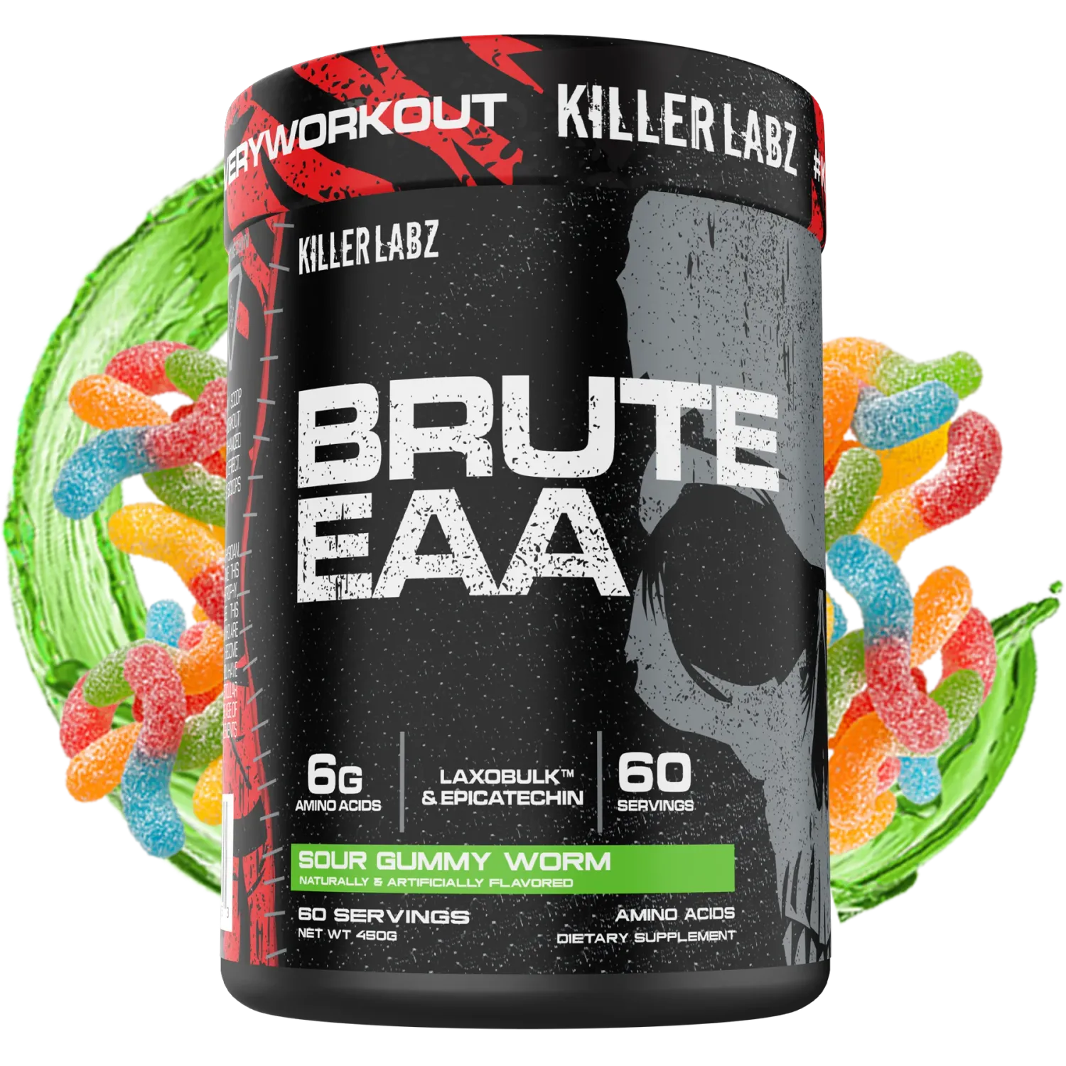 KILLER LABZ Brute BCAA 60 Srvgs, Flavor: Sour Gummy Worms