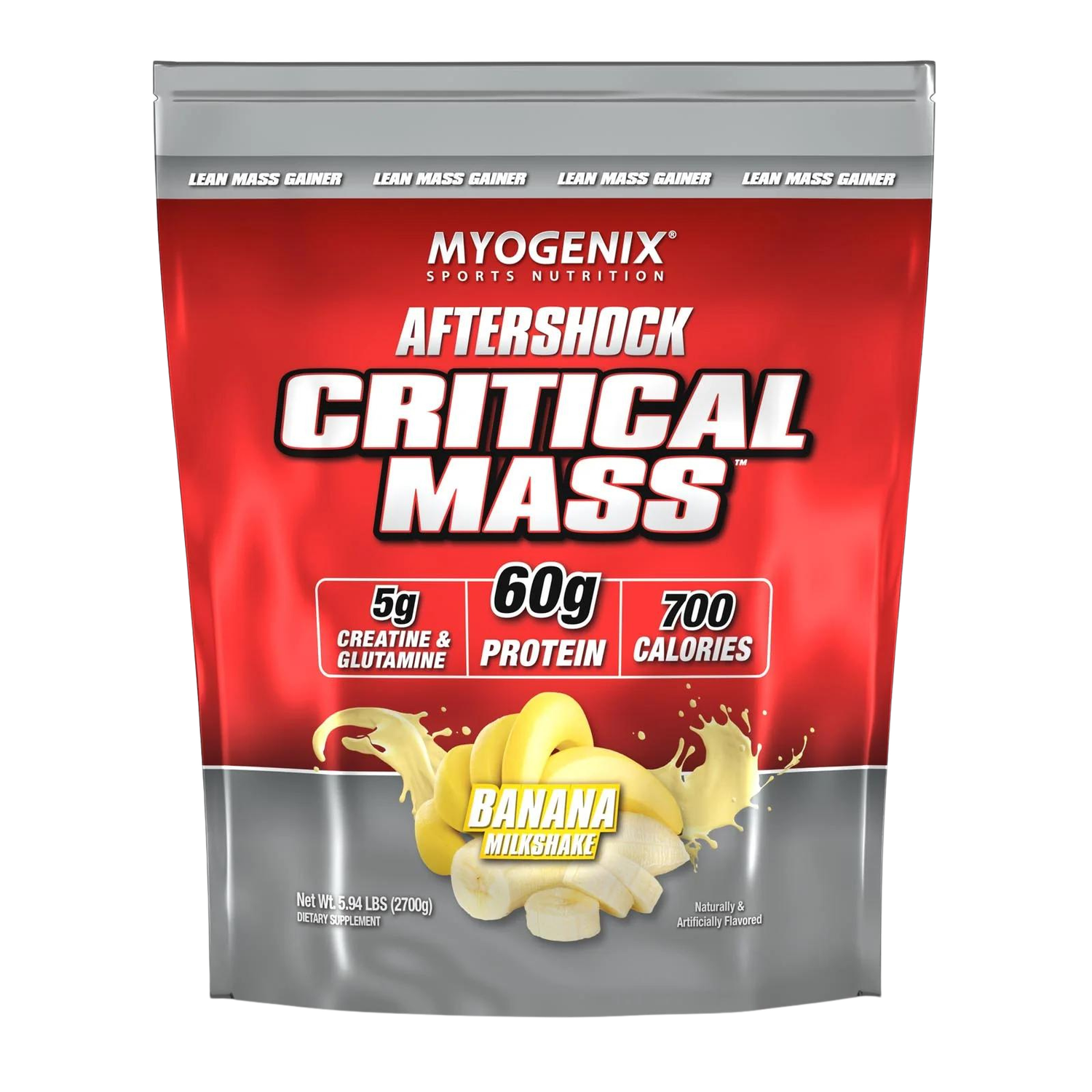 MYOGENIX Critical Mass Gainer 5lbs, Flavor: Banana Milk Shake