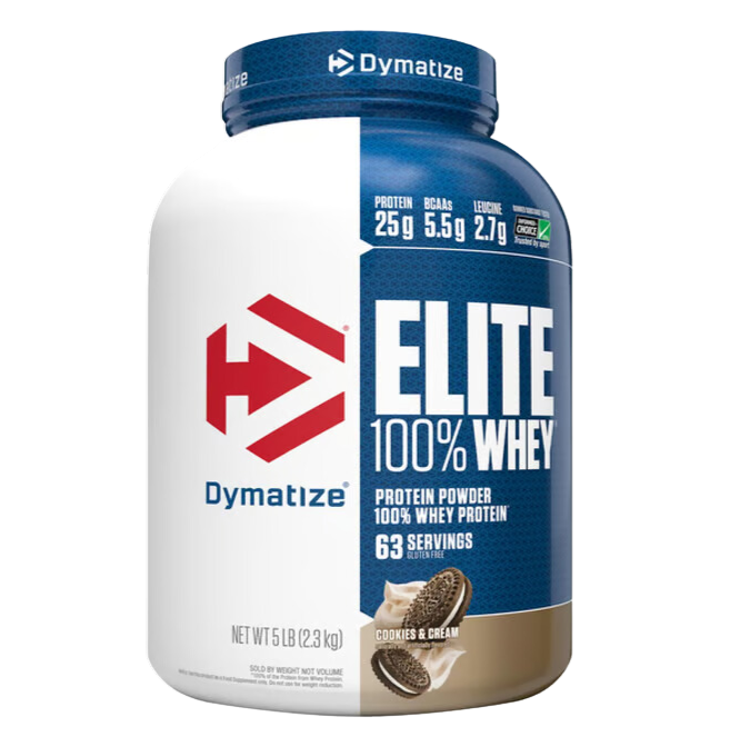 DYMATIZE Elite 100% Elite Whey Protein, Flavor: Cookies N&#39; Cream, Size: 5 Lbs