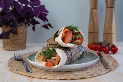Wraps med laks