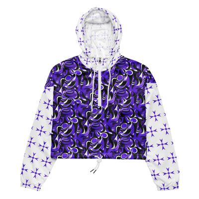 “Violet Flow” Women’s cropped windbreaker