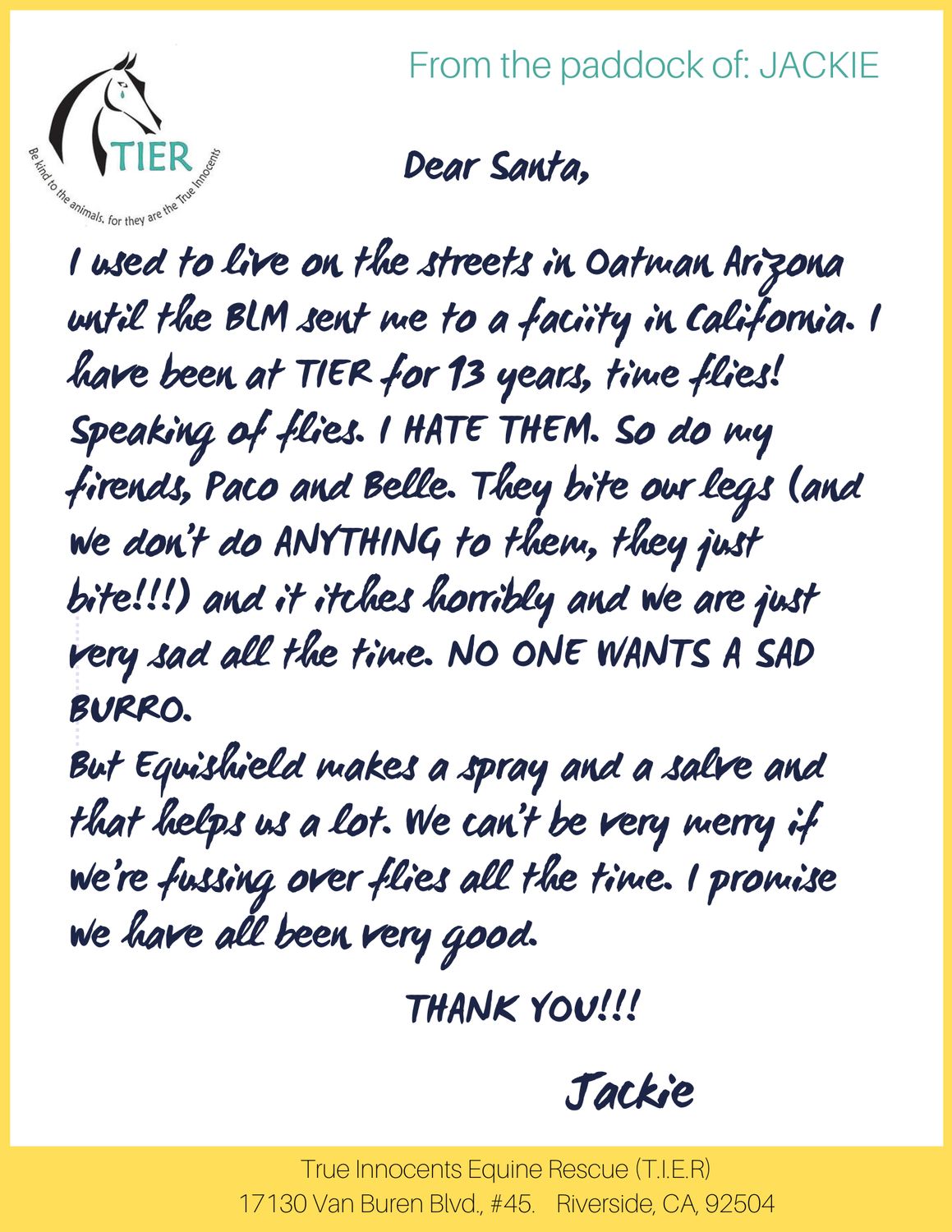 EQUISHIELD IBH FOR JACKIE AND HER FRIENDS