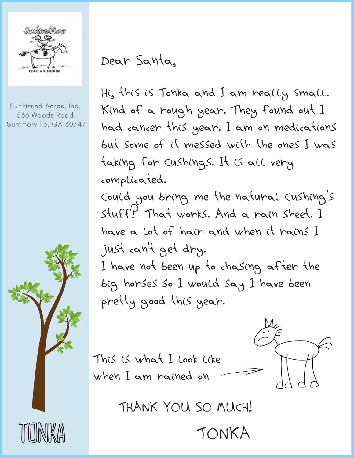 A RAINSHEET AND CUSHING&#39;S HELP FOR TONKA