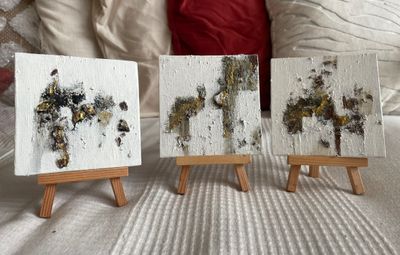 Mini triptyque 3x (10x10 cm) tableau 25