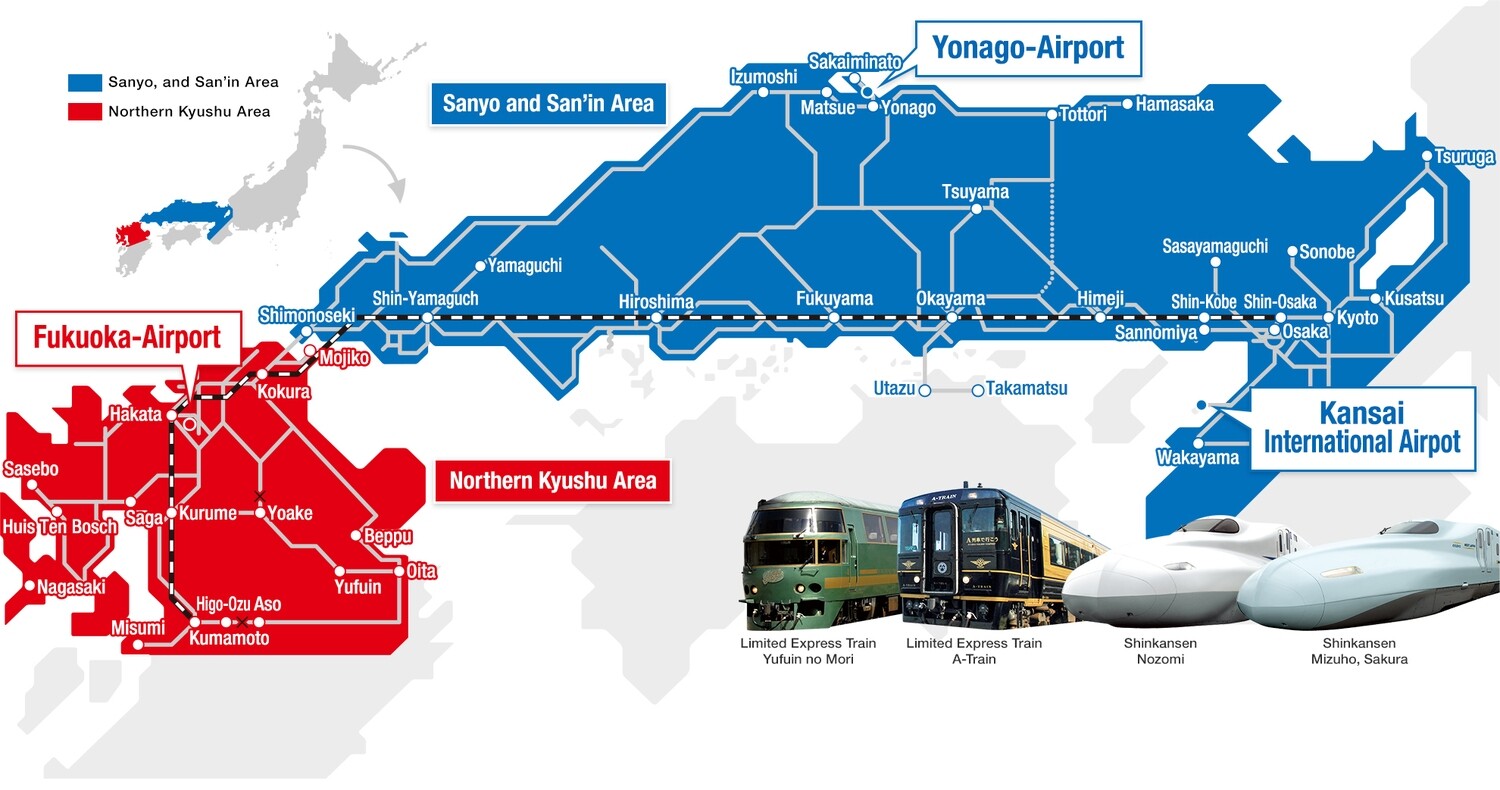 Sanyo-San&#39;in Northern Kyushu 7 Day Pass
