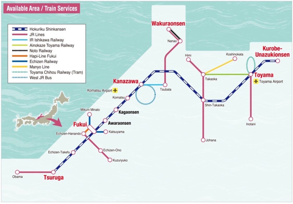 Hokuriku Area 4 Day Pass *e-Ticket MCO