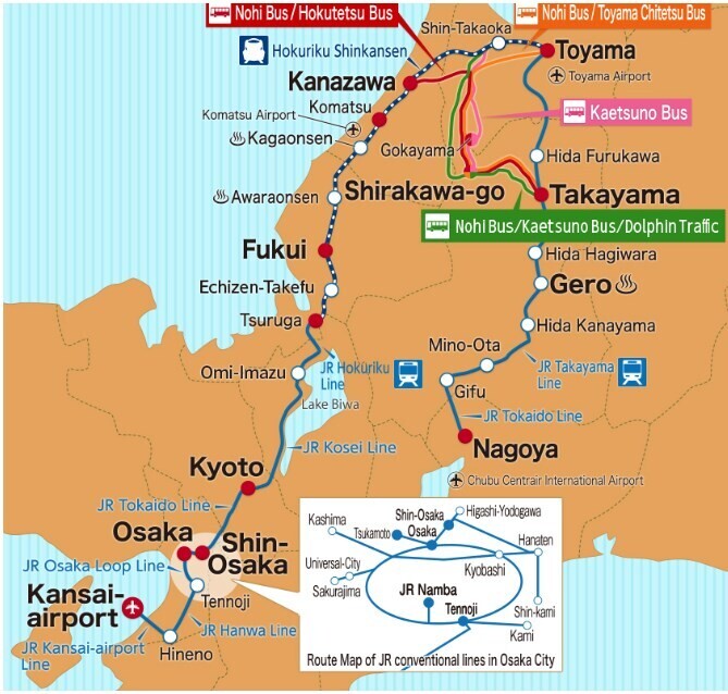 Takayama Hokuriku Area Tourist 5 Day Pass