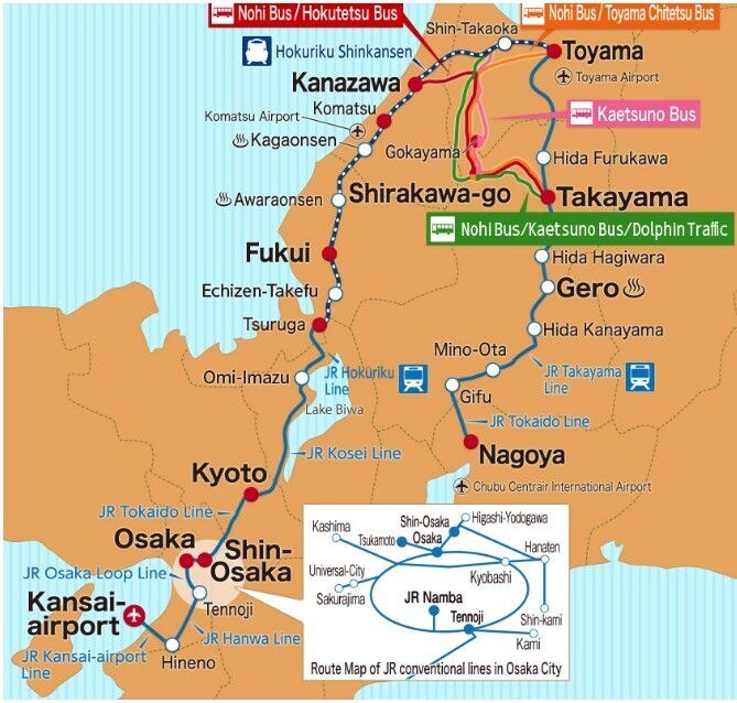 Takayama Hokuriku Area Tourist 5 Day Pass